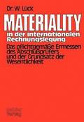 Materiality in der internationalen Rechnungslegung