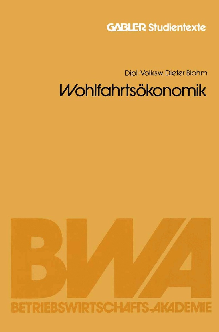 Wohlfahrtsökonomik