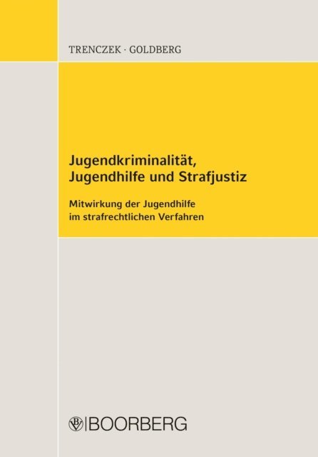 Brigitta Goldberg, Thomas Trenczek - Jugendkriminalität, Jugendhilfe und Strafjustiz, E-bok