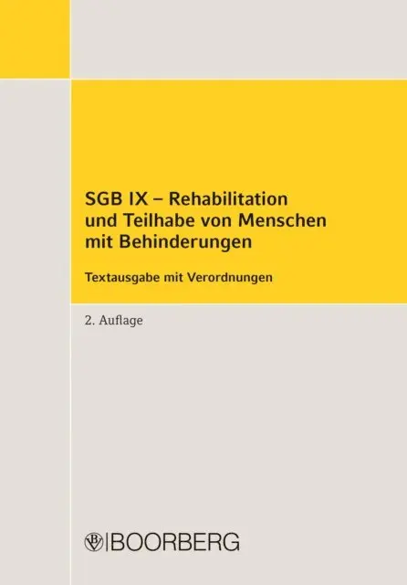 Richard Boorberg Verlag - SGB IX - Rehabilitation und Teilhabe von Menschen mit Behinderungen, E-bok. Tillgänglighet: Lägg i varukorg