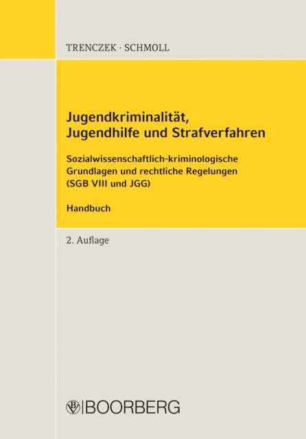 Annemarie Schmoll, Thomas Trenczek - Jugendkriminalität, Jugendhilfe und Strafverfahren, E-bok