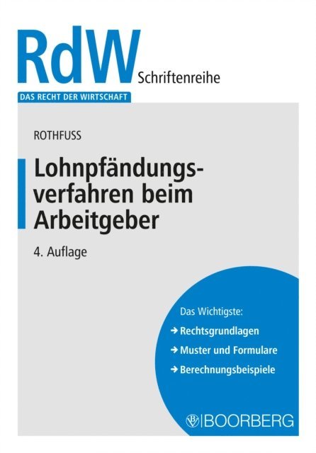 Peter Rothfuss - Lohnpfändungsverfahren beim Arbeitgeber, E-bok