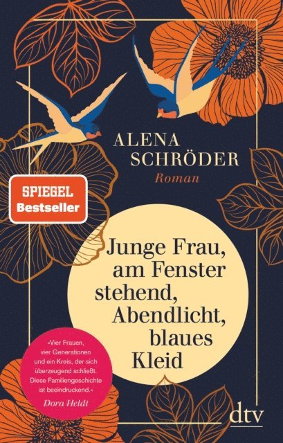 Alena Schroder - Junge Frau, am Fenster stehend, Abendlicht, blaues Kleid, E-bok