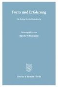Form Und Erfahrung: Ein Leben Fur Die Demokratie. Zum 70. Geburtstag Von Ferdinand A. Hermens