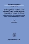 Rechtsbegriffe Im Positiven Recht: Voraussetzungen Und Uberprufung - Dargestellt Am Beispiel Der Beihilfe: Zugleich Eine Studie Zum Gehalt Des Bestimm