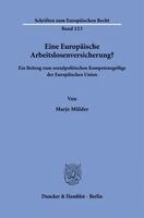 Marje Mülder - Eine Europäische Arbeitslosenversicherung?, Inbunden