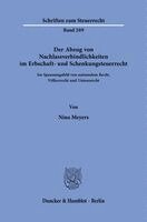 Nina Meyers - Der Abzug von Nachlassverbindlichkeiten im Erbschaft- und Schenkungsteuerrecht, Häftad