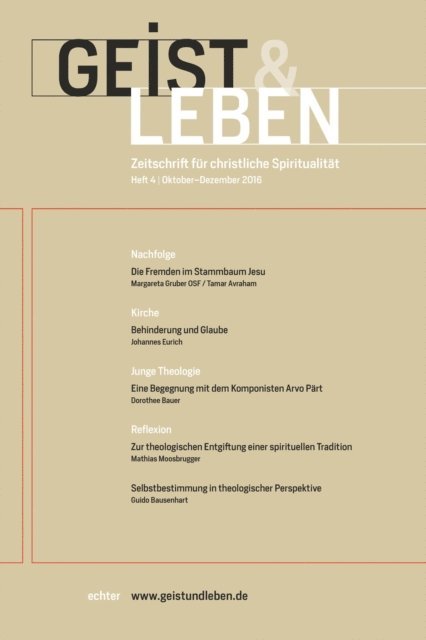 Christoph Benke - Geist & Leben 4/2016, E-bok