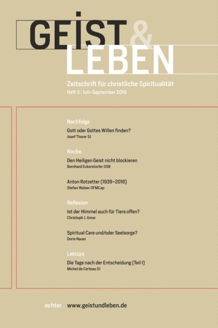 Christoph Benke - Geist & Leben 3/2016, E-bok