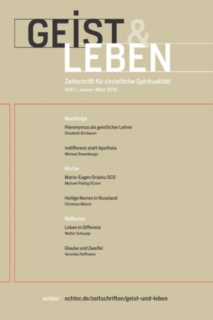 Verlag Echter, Christoph Benke - Geist & Leben 1/2019, E-bok