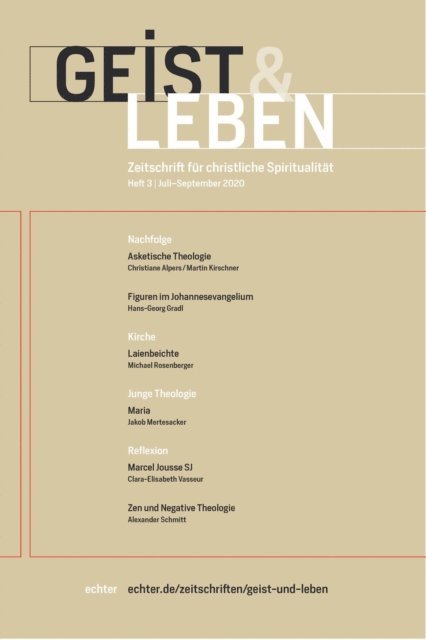 Verlag Echter, Christoph Benke - Geist & Leben 3/2020, E-bok