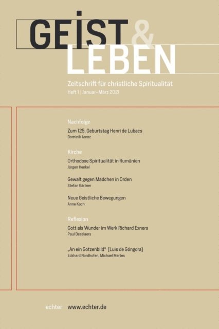Verlag Echter, Christoph Benke - Geist & Leben 1/2021, E-bok