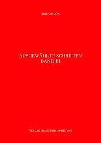 Erika Simon - Ausgewahlte Schriften: Band III, Inbunden