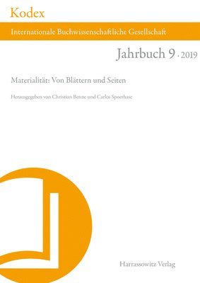 Christian Benne, Carlos Spoerhase - Kodex 9 (2019): Materialitat, Häftad