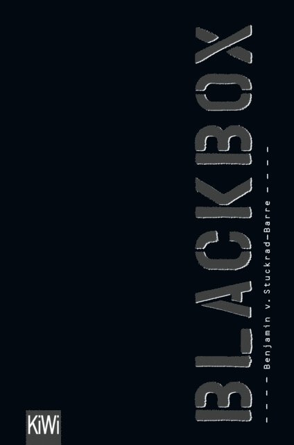 Benjamin von Stuckrad-Barre - Blackbox, E-bok