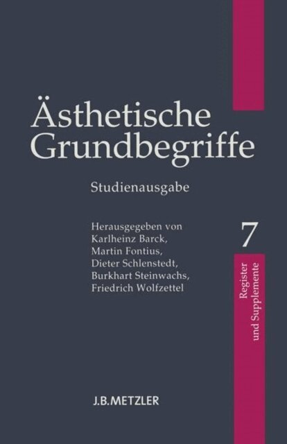 Friedrich Wolfzettel, Burkhart Steinwachs, Dieter Schlenstedt, Martin Fontius, Karlheinz Barck - Ästhetische Grundbegriffe, E-bok