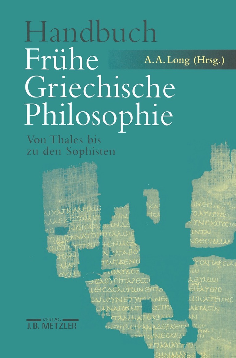Anthony A. Long - Handbuch Frühe Griechische Philosophie, Inbunden