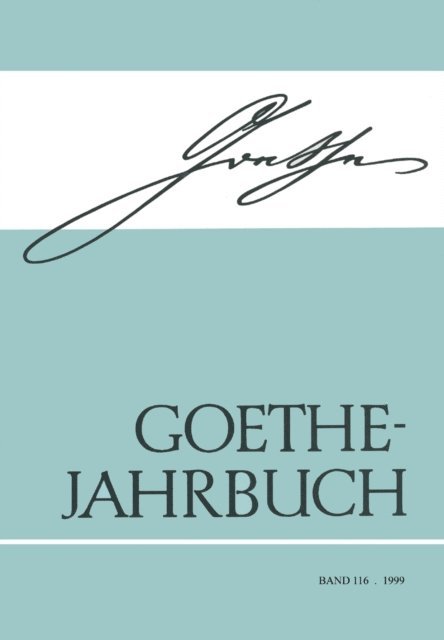 Werner Keller - Goethe Jahrbuch, E-bok