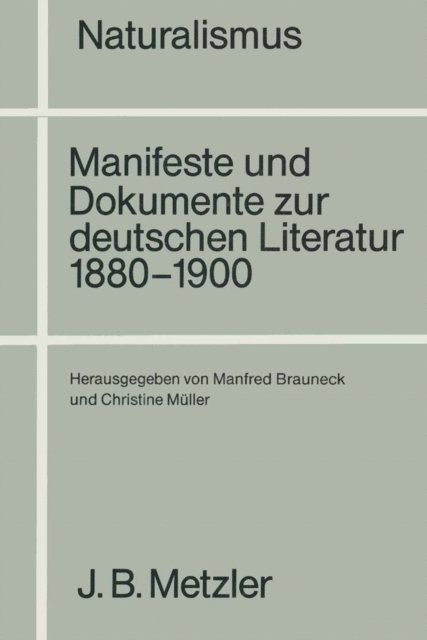 Christine Muller, Manfred Brauneck - Naturalismus, E-bok