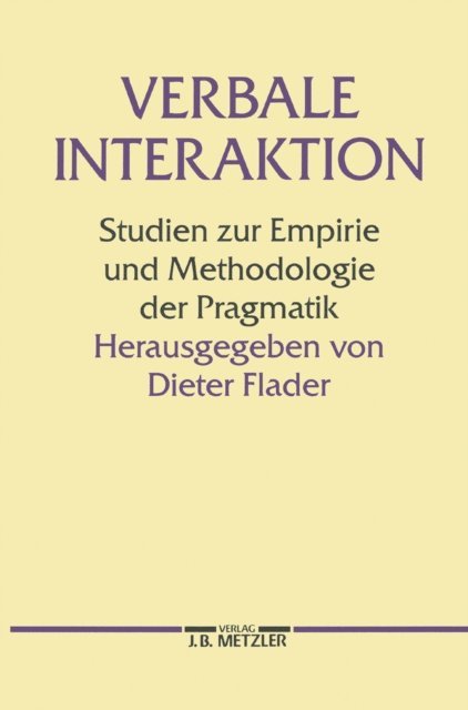 Dieter Flader - Verbale Interaktion, E-bok