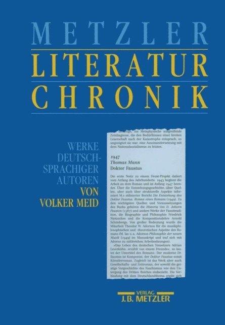 Volker Meid - Metzler Literatur Chronik, E-bok