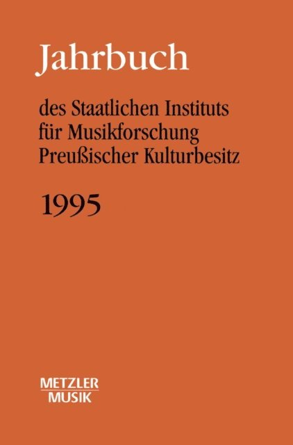 Gunther Wagner - Jahrbuch des Staatlichen Instituts für Musikforschung (SIM) Preussischer Kulturbesitz, 1995, E-bok