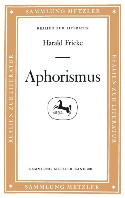 Harald Fricke - Aphorismus, E-bok