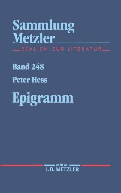 Peter Hess - Epigramm, E-bok