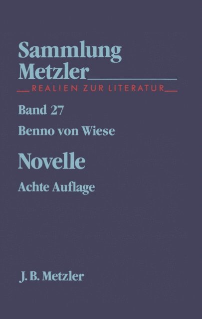Benno von Wiese - Novelle, E-bok