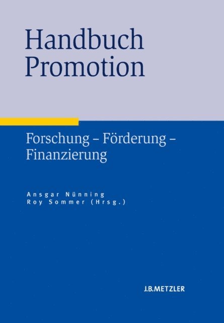 Ansgar Nunning - Handbuch Promotion, E-bok