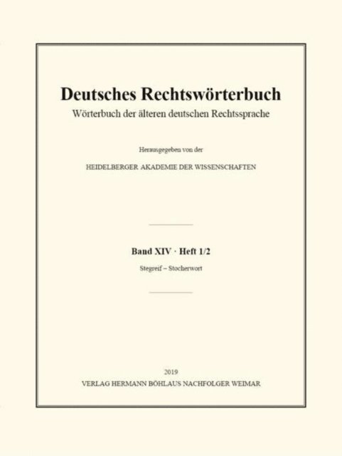 Heidelberger Akademie der Wissenschaften - Deutsches Rechtswörterbuch, E-bok