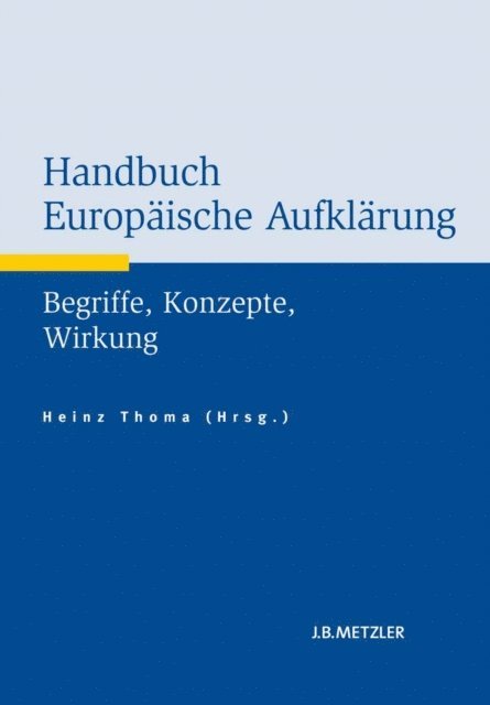 Heinz Thoma - Handbuch Europäische Aufklärung, E-bok