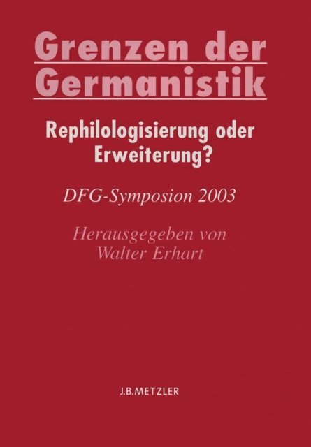 Walter Erhart - Grenzen der Germanistik, E-bok