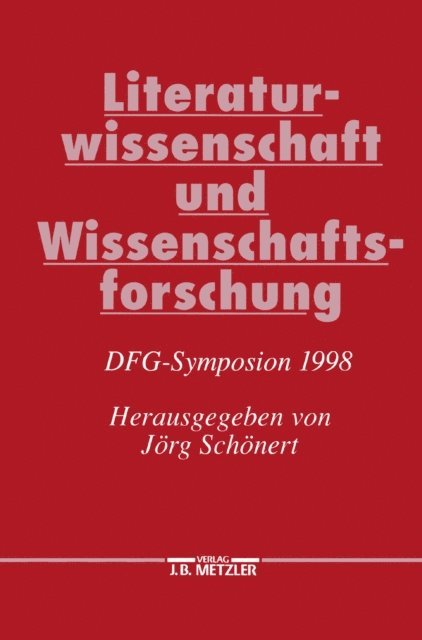 Jorg Schonert - Literaturwissenschaft und Wissenschaftsforschung, E-bok