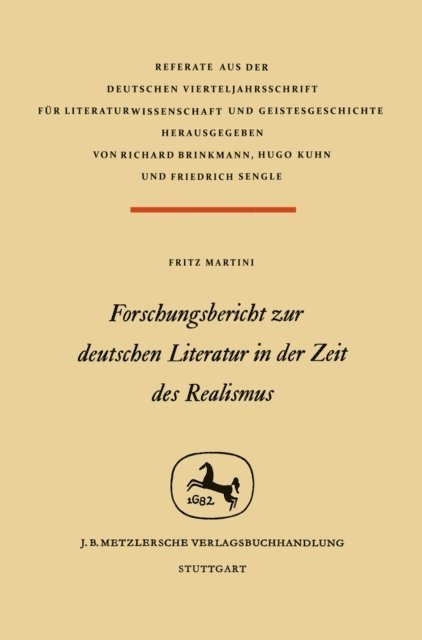 Fritz Martini - Forschungsbericht zur deutschen Literatur in nder Zeit des Realismus, E-bok