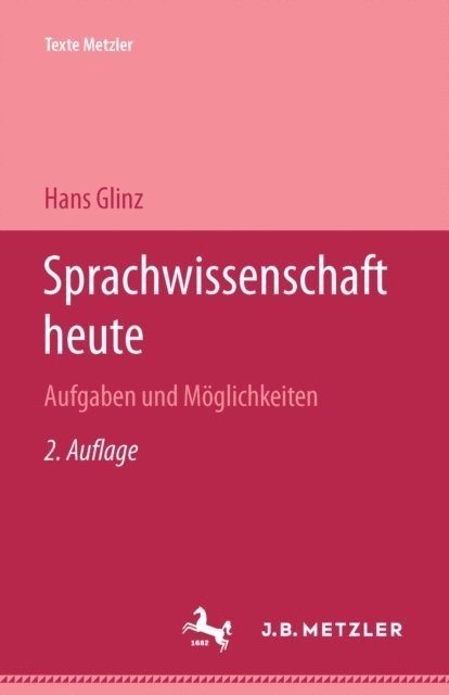 Hans Glinz - Sprachwissenschaft heute, E-bok