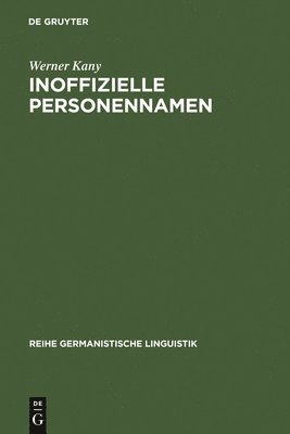 Werner Kany - Inoffizielle Personennamen, Inbunden