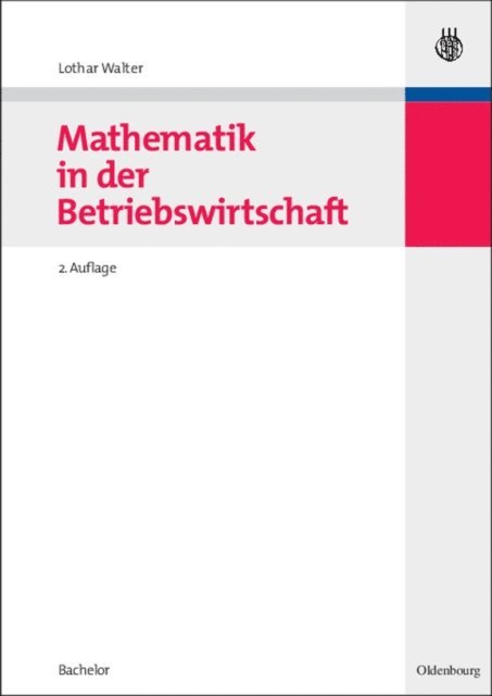 Lothar Walter - Mathematik in der Betriebswirtschaft, E-bok