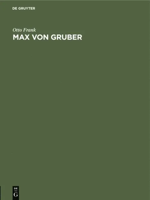 Otto Frank - Max von Gruber, E-bok. Tillgänglighet: Lägg i varukorg