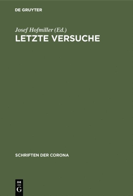 Josef Hofmiller - Letzte Versuche, E-bok
