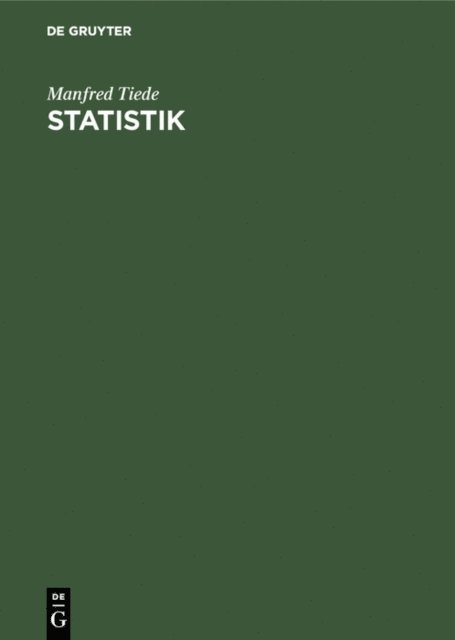 Manfred Tiede - Statistik, E-bok