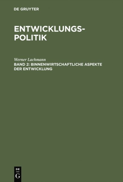 Werner Lachmann - Binnenwirtschaftliche Aspekte der Entwicklung, E-bok