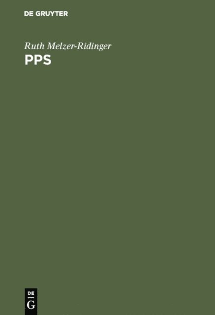 Ruth Melzer-Ridinger - PPS, E-bok