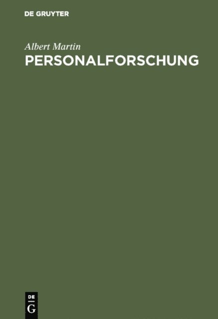 Albert Martin - Personalforschung, E-bok. Tillgänglighet: Lägg i varukorg