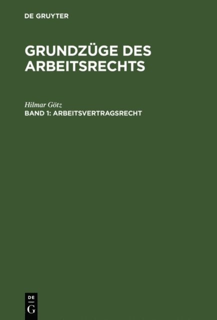 Hilmar Gotz - Arbeitsvertragsrecht, E-bok. Tillgänglighet: Lägg i varukorg