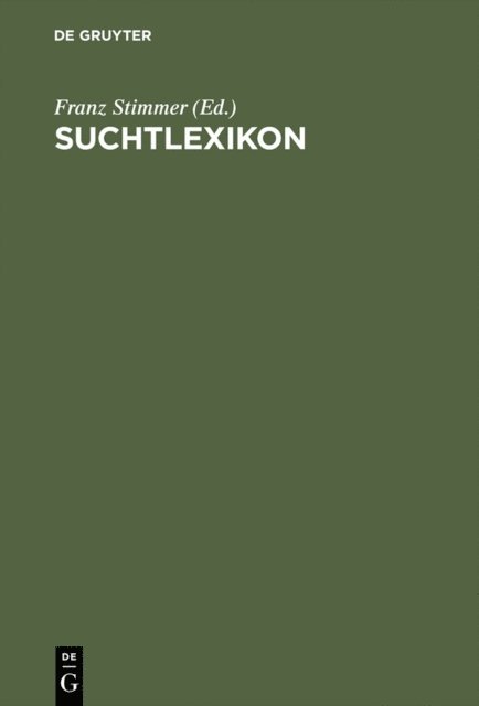 Franz Stimmer - Suchtlexikon, E-bok