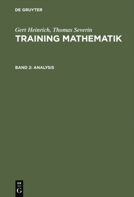 Thomas Severin, Gert Heinrich - Analysis, E-bok