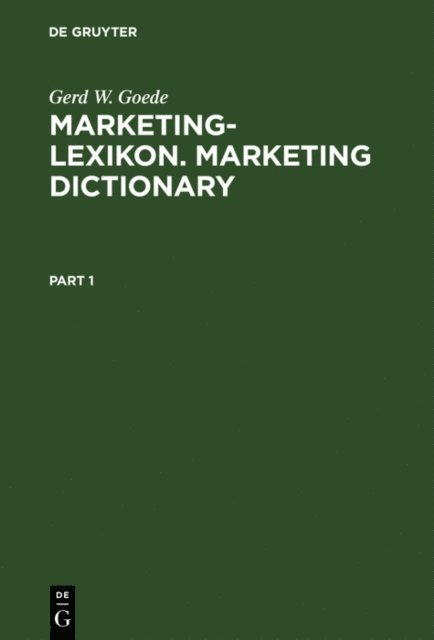 Gerd W. Goede - Marketing-Lexikon. Marketing Dictionary, E-bok