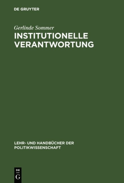 Gerlinde Sommer - Institutionelle Verantwortung, E-bok