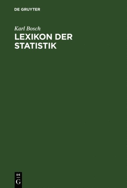 Karl Bosch - Lexikon der Statistik, E-bok